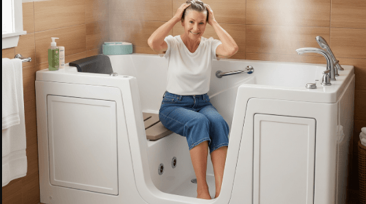 What bathroom modifications can make daily living safer for seniors?